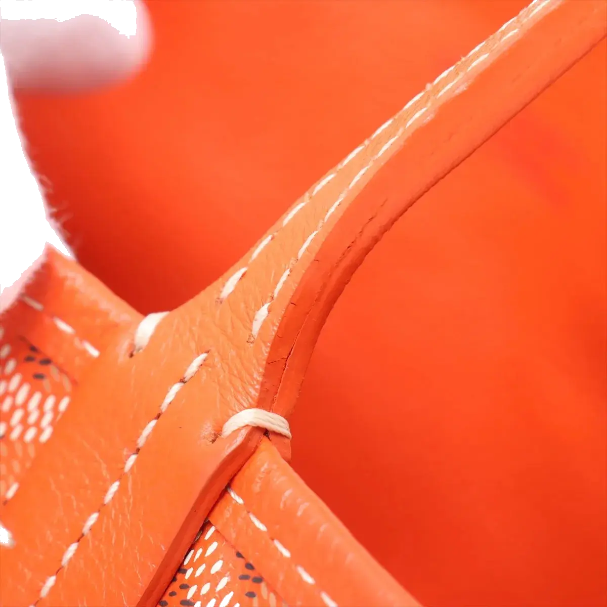 Pre-Loved Anjou Tote Goyardine Coated Canvas Mini with Silver Hardware, Orange