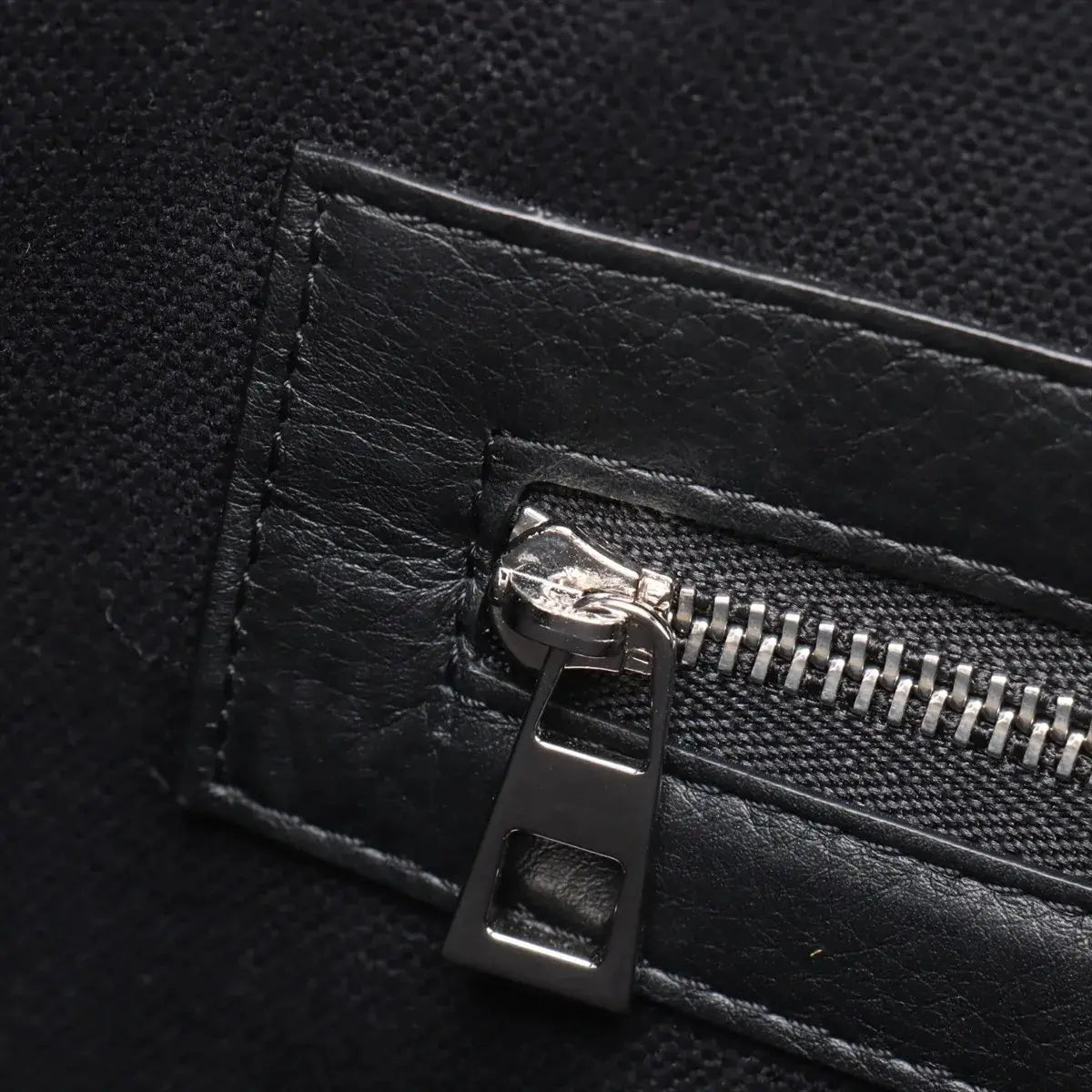 Pre-Loved Cushion Anagram Tote Tote Anagram Canvas Coated with Silver Hardware, Grey and Navy