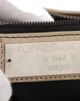 Pre-Loved First Handbag Leather Small with Aged Black Hardware, Beige