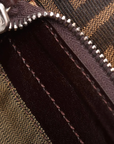 Pre-Loved Mamma Baguette Shoulder Bag Zucca Coated Canvas with Silver Hardware, Brown