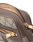 Pre-Loved Ophidia Belt Bag Monogram Coated Canvas Small with Gold Hardware, Beige Ebony