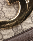 Pre-Loved Blondie Shoulder Bag GG Supreme Coated Canvas with Gold Hardware, Beige/Ebony