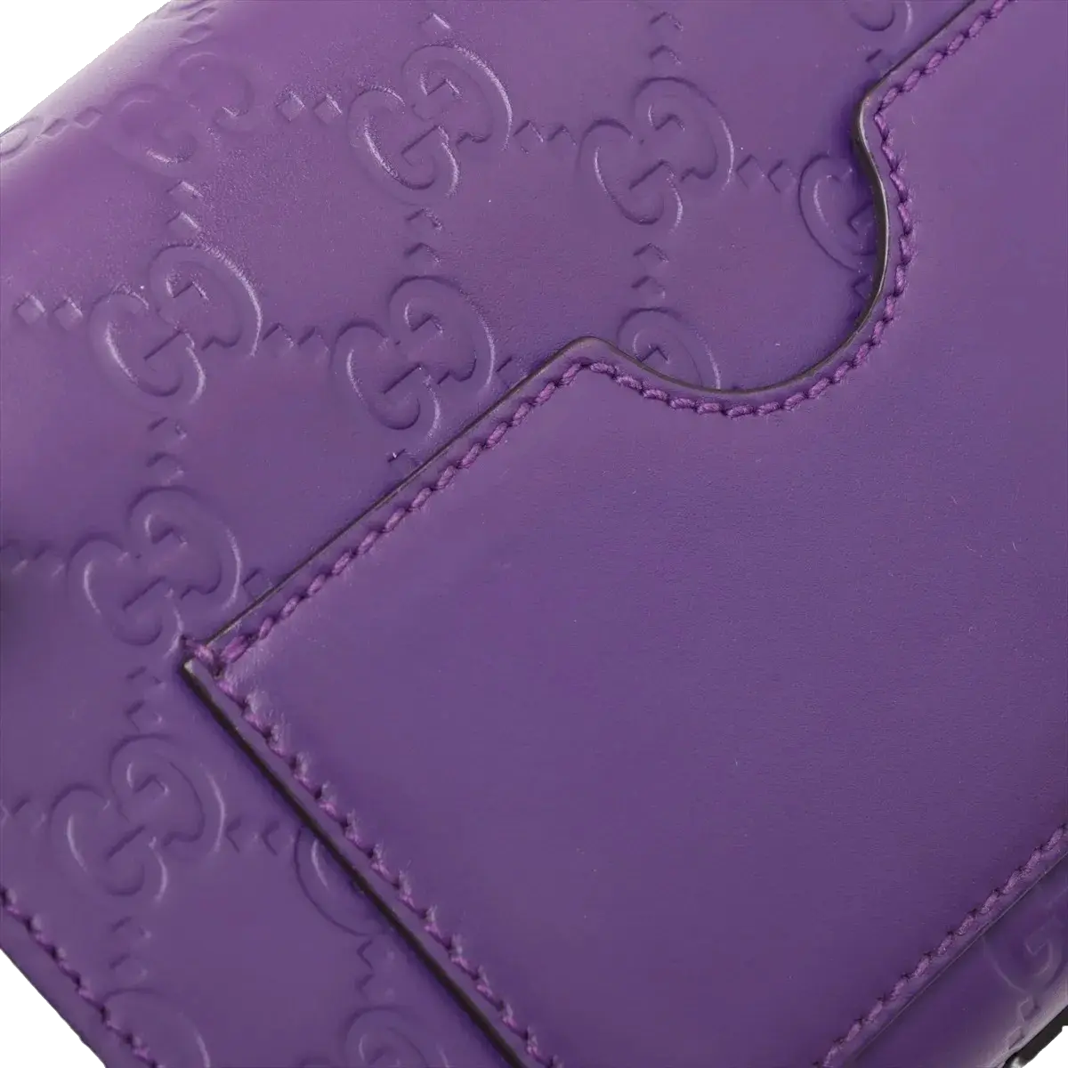 Pre-Loved Padlock Shoulder Bag Monogram Leather Mini with Gold Hardware, Purple