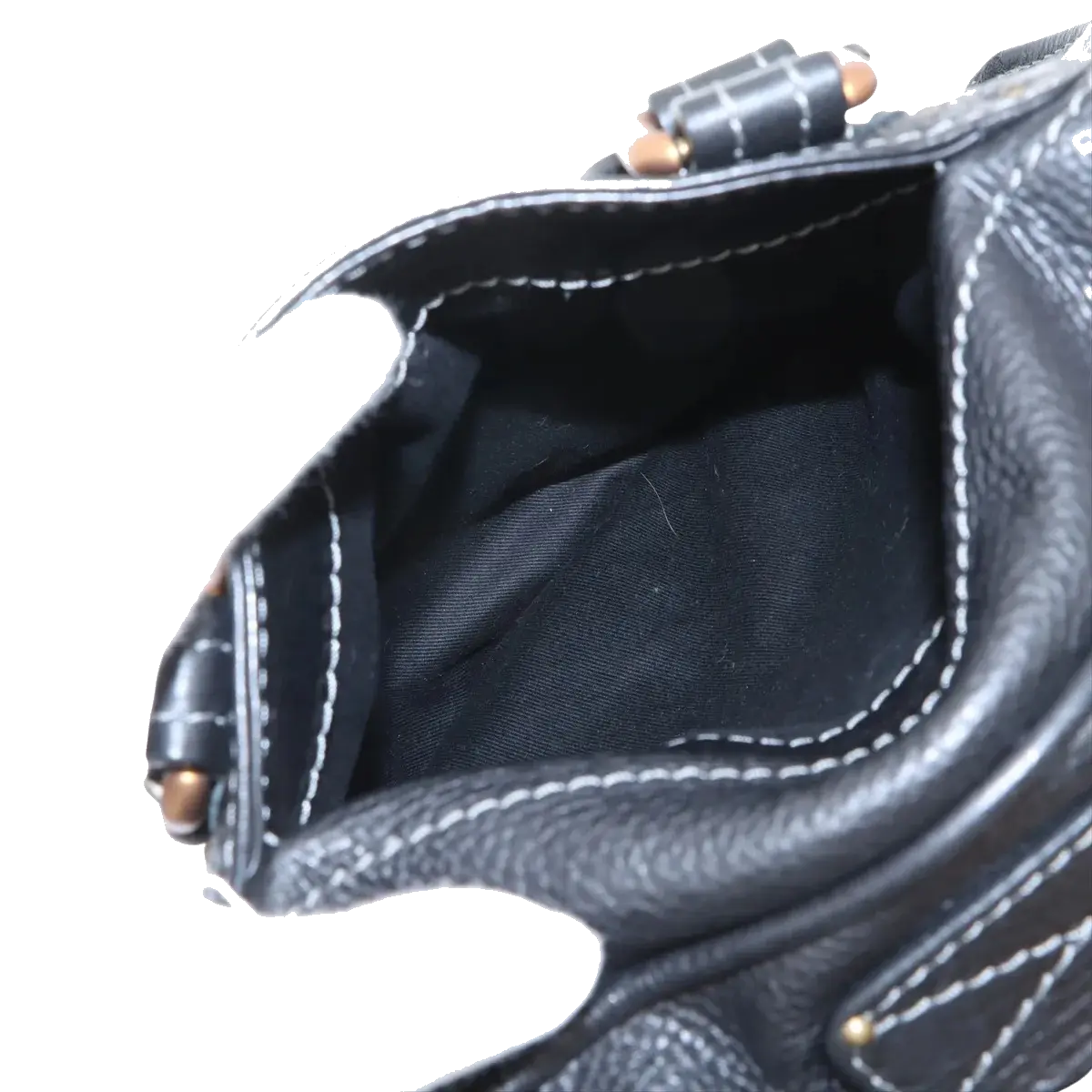 Pre-Loved Paddington Handbag Leather with Aged Gold Hardware, Black