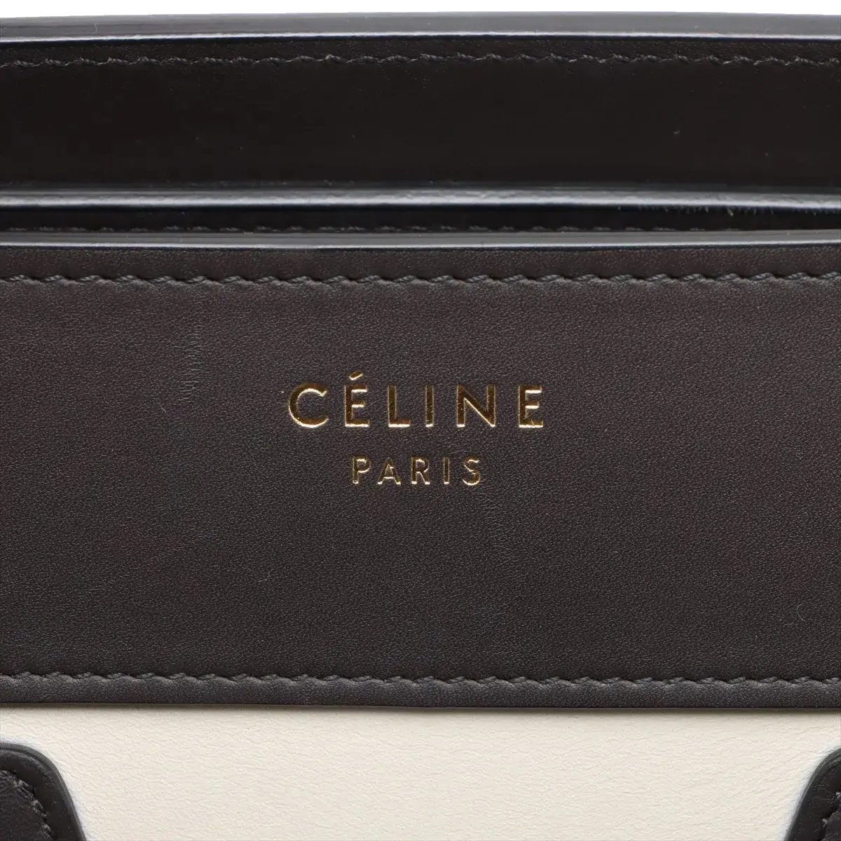 Pre-Loved Luggage Tote Leather Micro with Gold Hardware, Tricolor