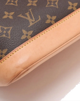 Pre-Loved Alma Handbag Monogram Coated Canvas PM with Gold Hardware, Brown