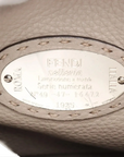 Pre-Loved Peekaboo Selleria Handbag Leather with Silver Hardware, Taupe