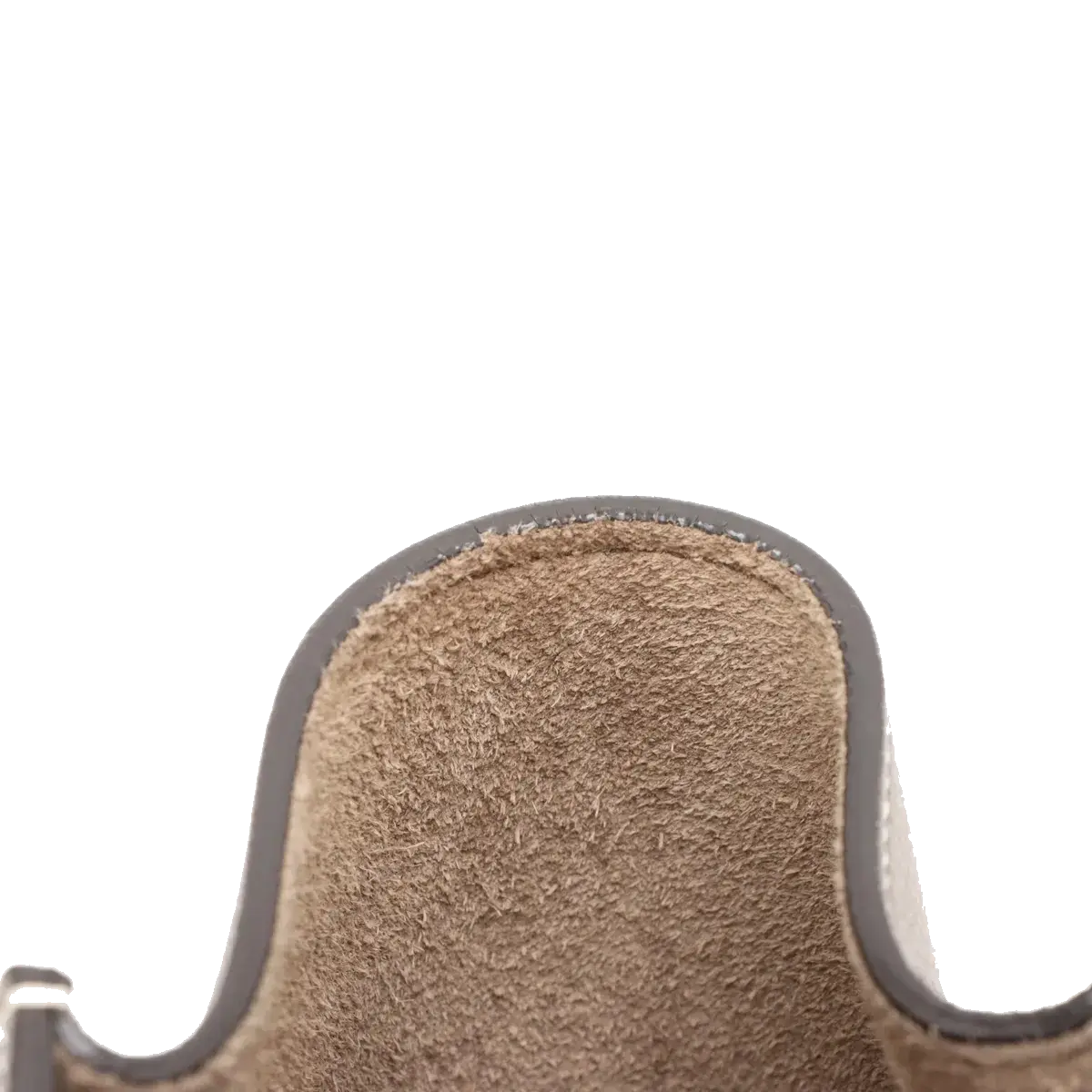 Pre-Loved Luggage Tote Leather Micro with Silver Hardware, Taupe