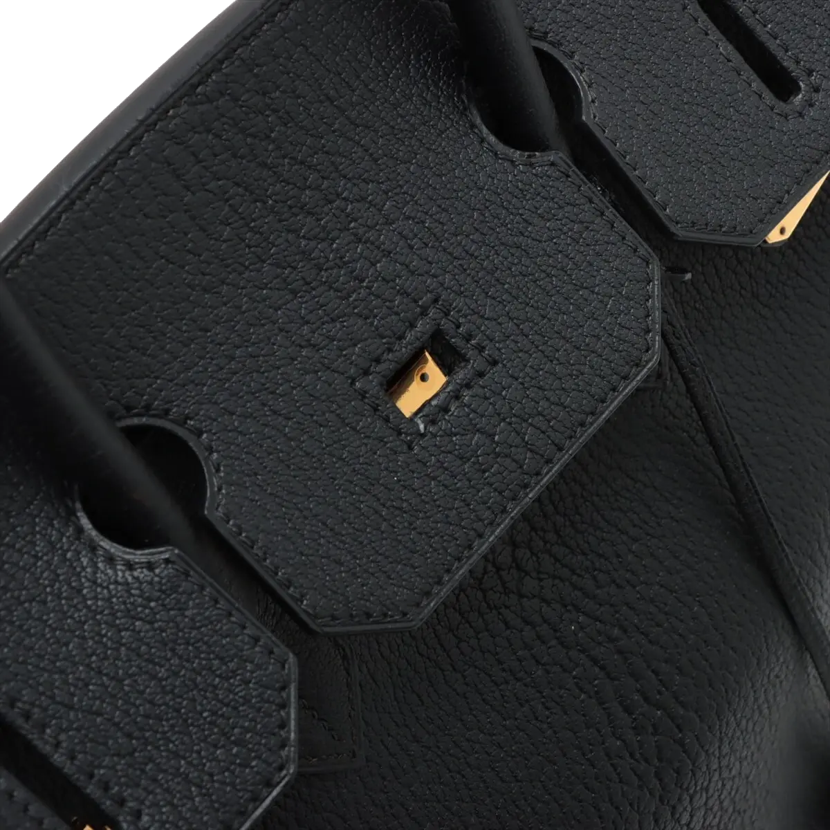 Pre-Loved Birkin Handbag Leather 35 with Gold Hardware, Black