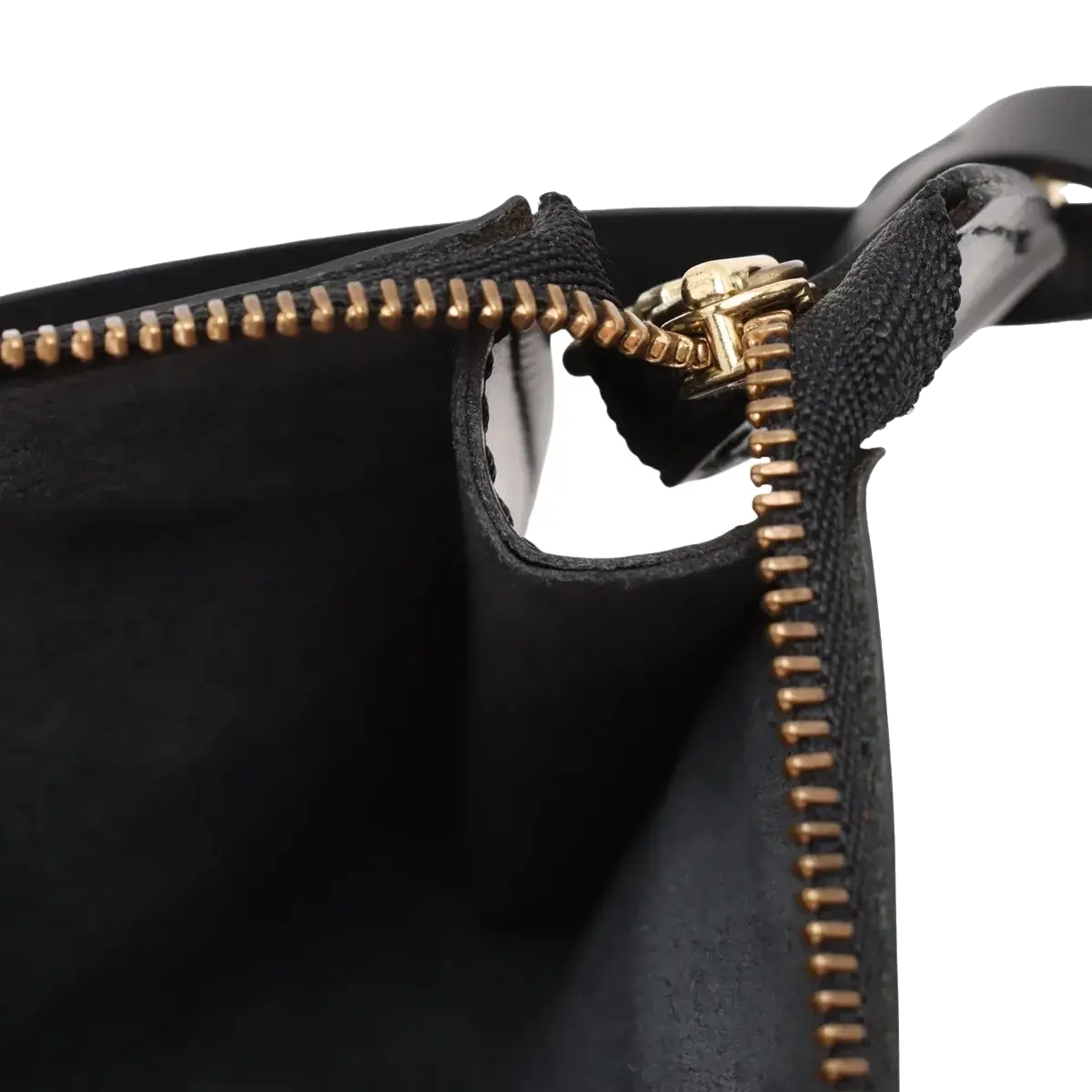Pre-Loved Pochette Accessoires Pochette Leather with Gold Hardware, Black