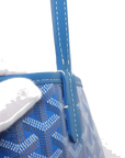 Pre-Loved Anjou Tote Goyardine Coated Canvas Mini with Silver Hardware, Blue