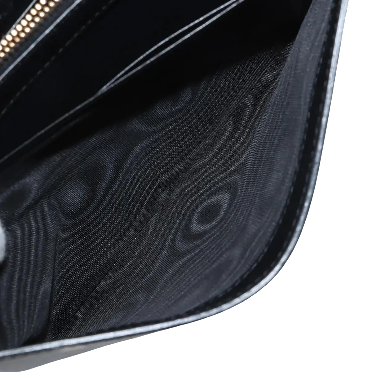 Pre-Loved Kate Chain Wallet Crossbody Bag Lipstick Print Leather Small with Gold Hardware, Black