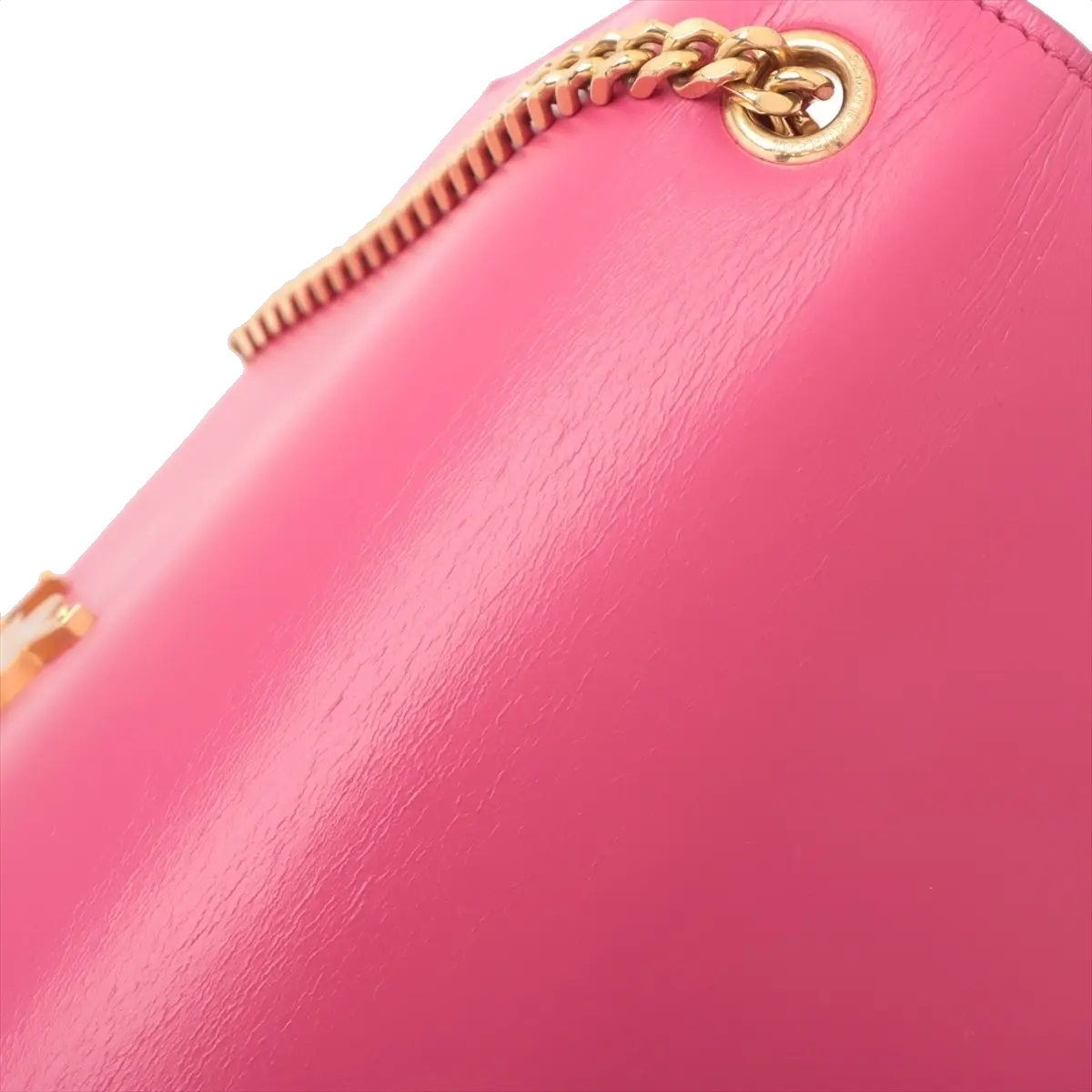 Pre-Loved Kate Tassel Shoulder Bag Leather Medium with Gold Hardware, Pink