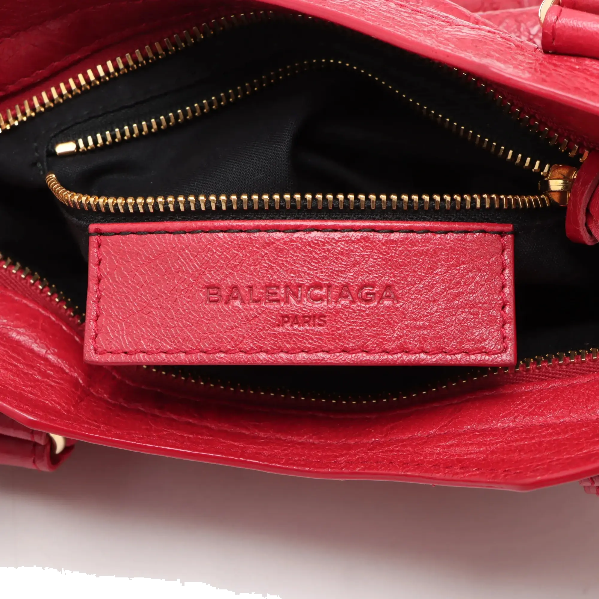 Pre-Loved Classic City Handbag Leather Mini with Gold Hardware, Pink