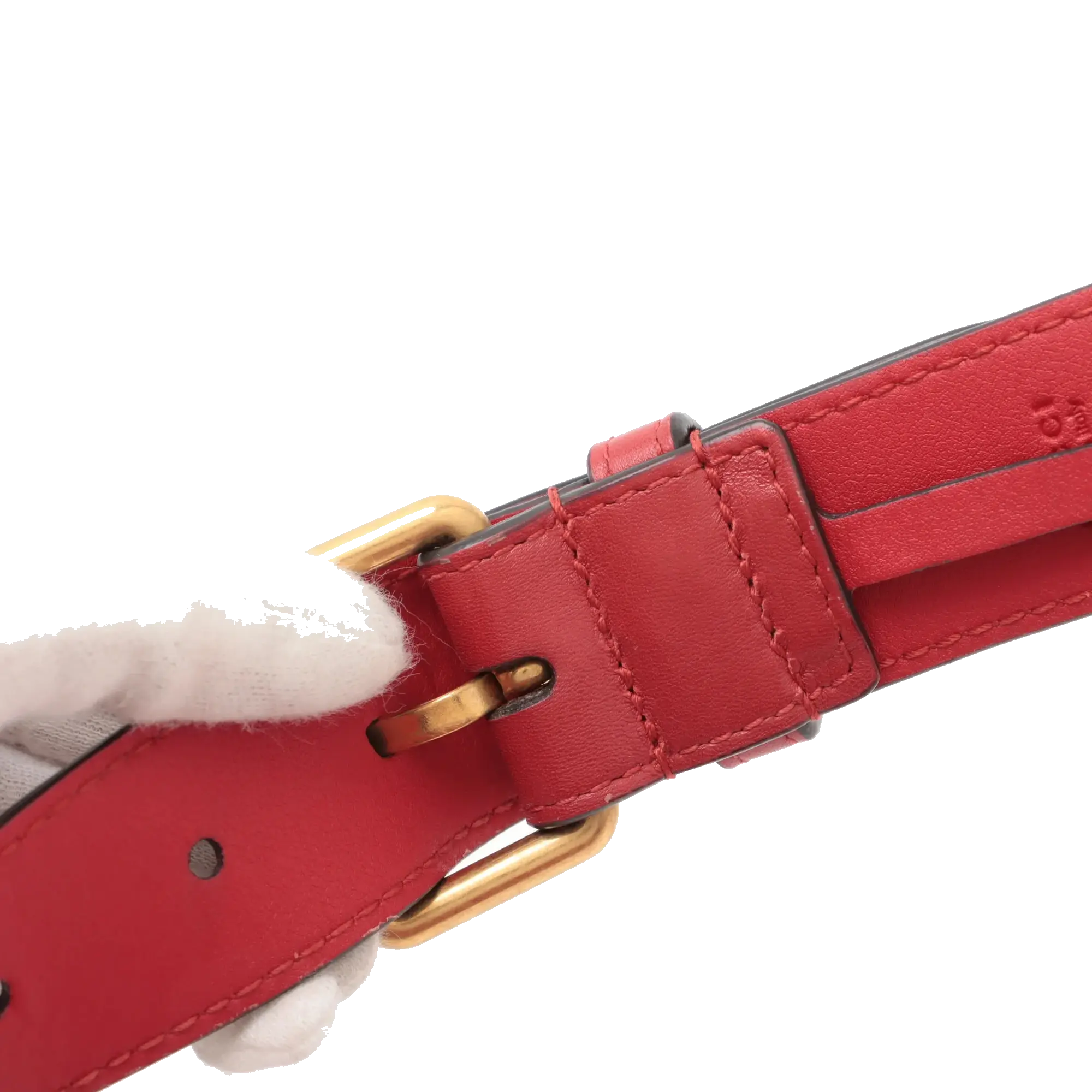 Pre-Loved GG Marmont Matelassé Belt Bag Quilted Leather with Aged Gold Hardware, Red