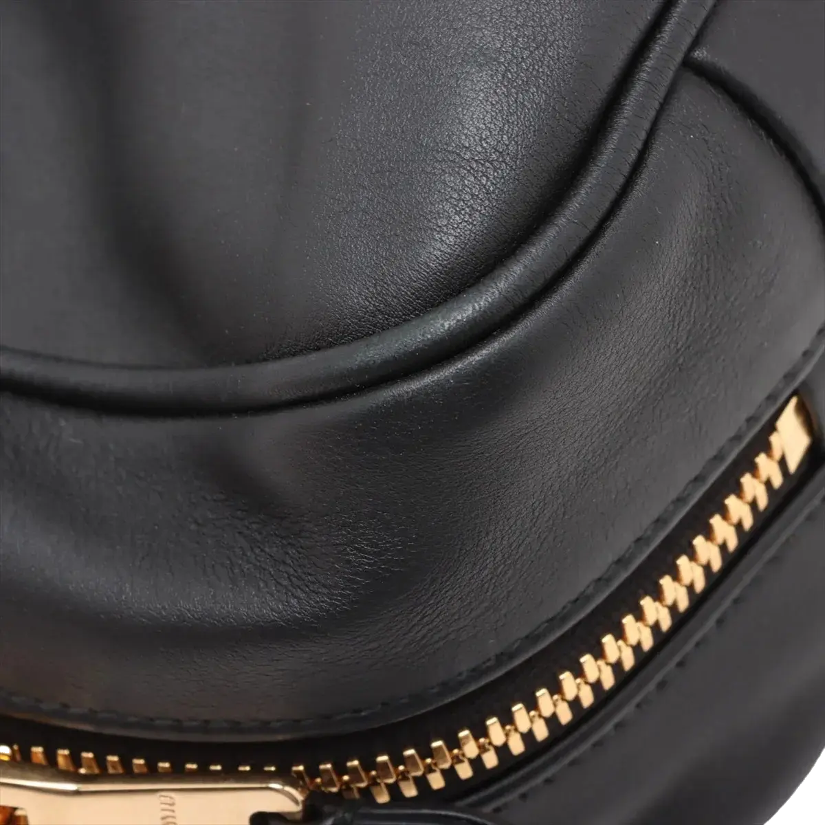 Pre-Loved Bowling Bag Handbag Leather with Gold Hardware, Black