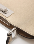 Pre-Loved Peekaboo Handbag Leather with Silver Hardware, Metallic Gold