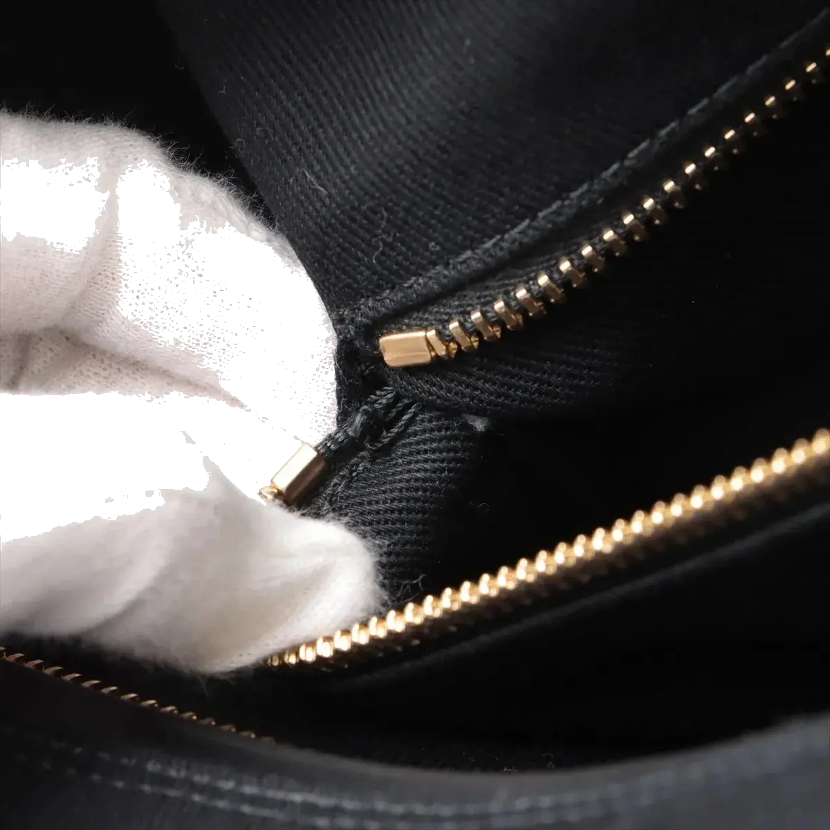 Pre-Loved Rive Gauche Tote Canvas Maxi with Gold Hardware, Black