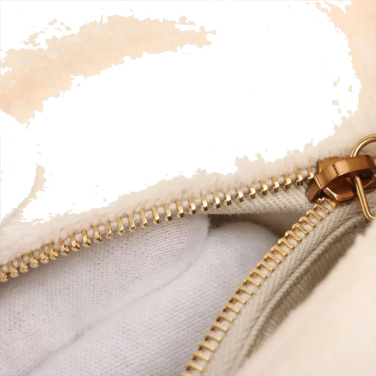Pre-Loved Loulou Puffer Shoulder Bag Quilted Velvet Small with Aged Gold Hardware, Ivory Multicolor