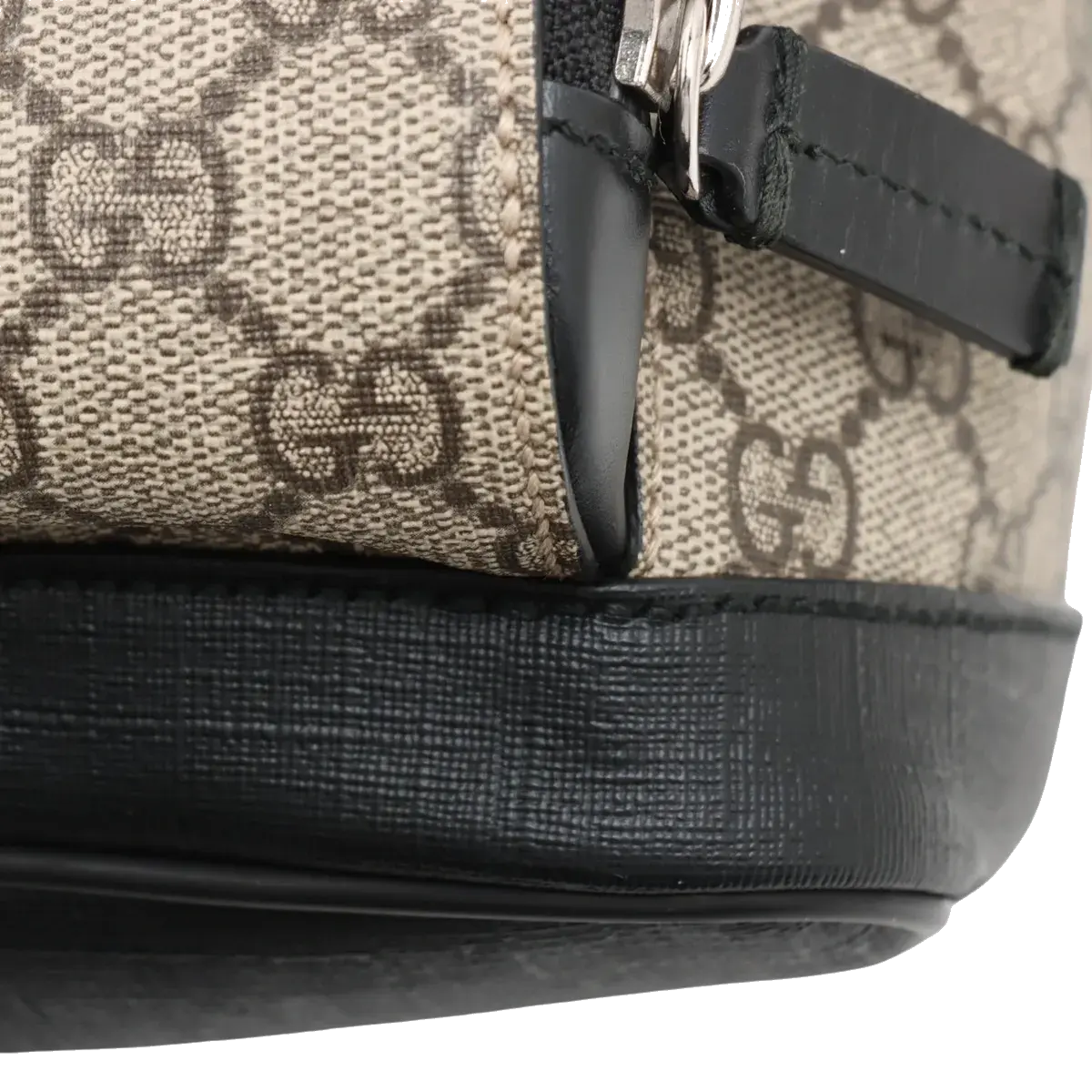 Pre-Loved GG Supreme Backpack GG Supreme Coated Canvas Small with Silver Hardware, Beige/Ebony