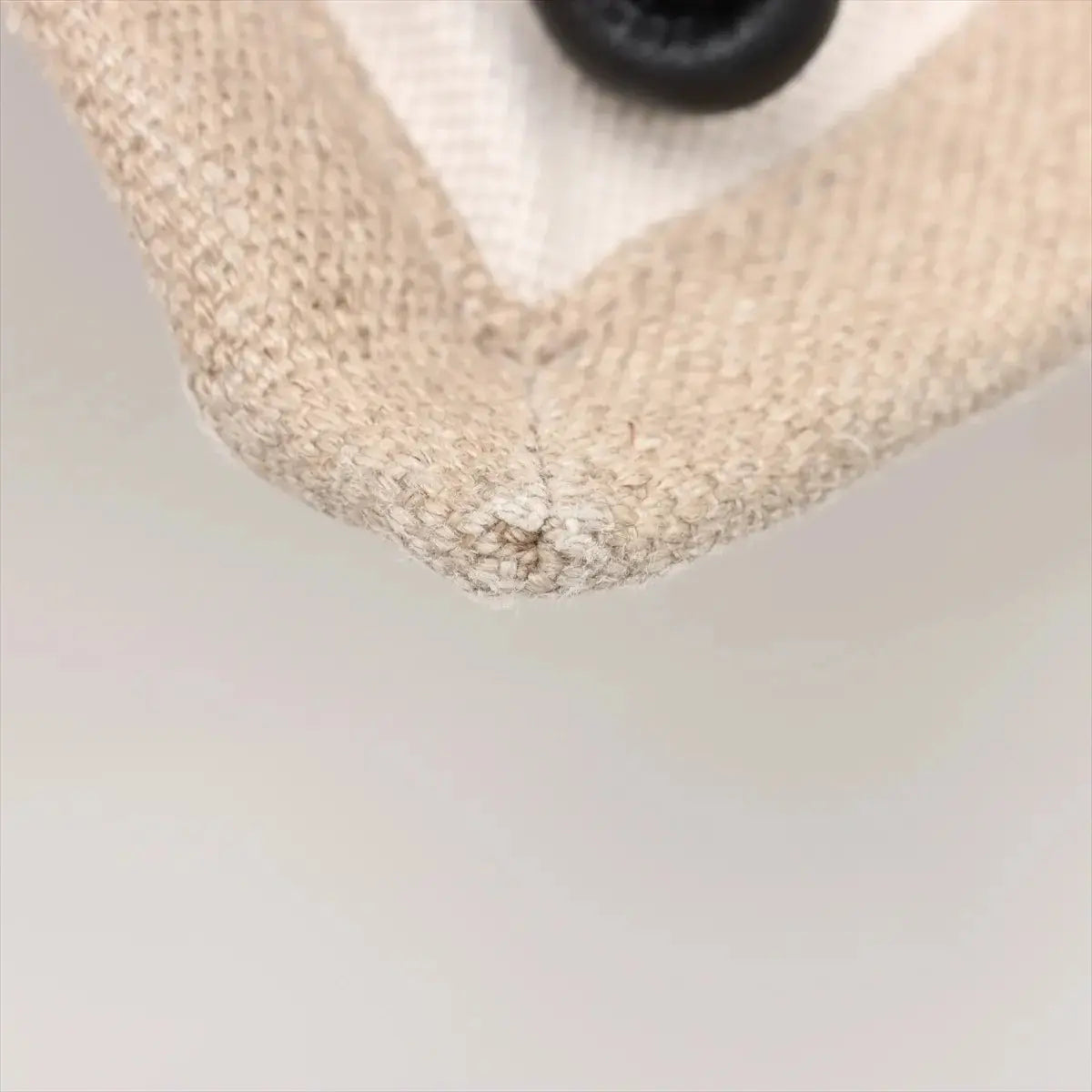 Pre-Loved Université Flat Crossbody Pouch Crossbody Bag Plain Canvas with Silver Hardware, Beige