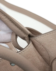 Pre-Loved Big Bag Tote Leather Small with Silver Hardware, Taupe