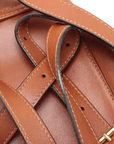 Pre-Loved Bamboo Backpack Leather Mini with Gold Hardware, Brown