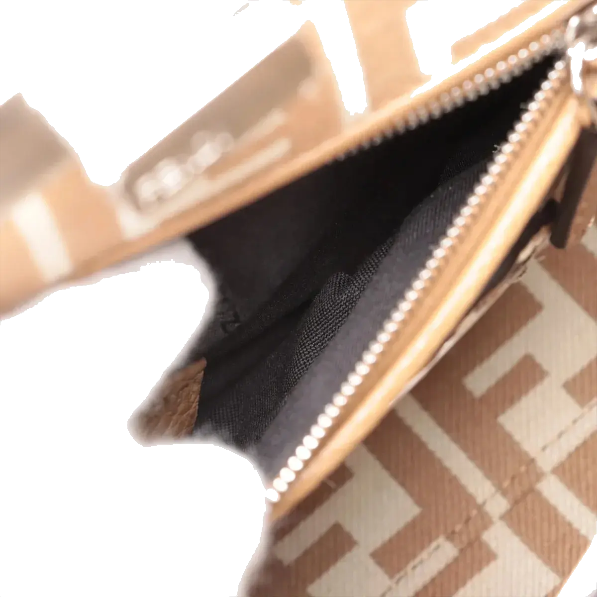 Pre-Loved Peekaboo Handbag Striped Canvas Mini with Silver Hardware, Brown and Beige