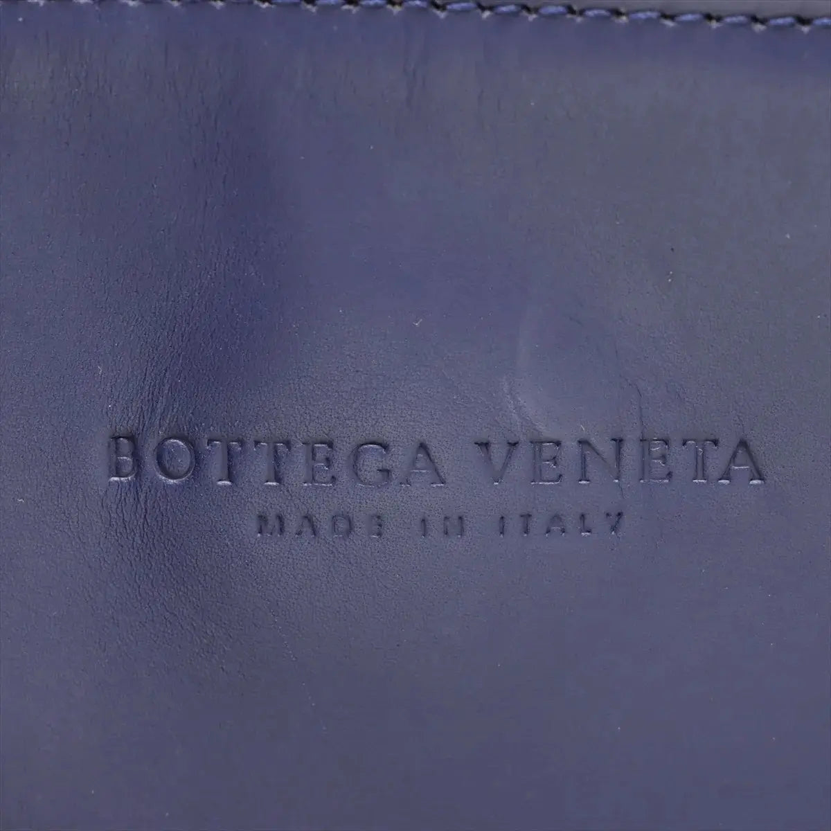 Pre-Loved Roma Tote Intrecciato Leather Medium with Gunmetal Hardware, Navy Blue