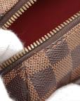 Pre-Loved Ribera MM Handbag Damier Coated Canvas MM with Gold Hardware, Brown