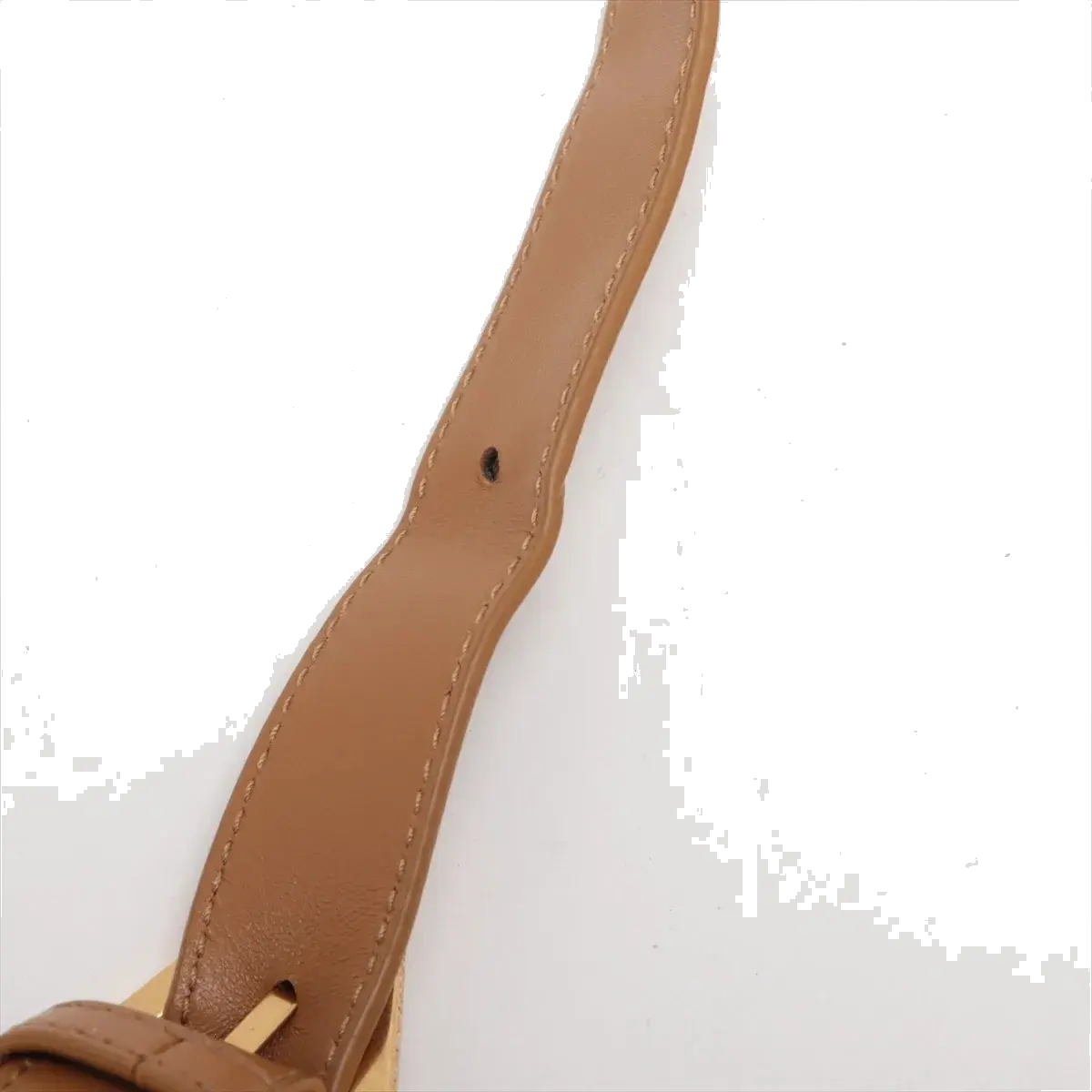 Pre-Loved Padded Cassette Crossbody Bag Intrecciato Leather Small with Gold Hardware, Tan