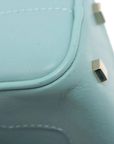 Pre-Loved Boston Handbag Microguccissima Leather Small with Gold Hardware, Light Blue