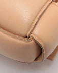 Pre-Loved Padded Cassette Crossbody Bag Intrecciato Leather with Gold Hardware, Beige