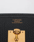 Pre-Loved Birkin Handbag Leather with Gold Hardware 30, Black