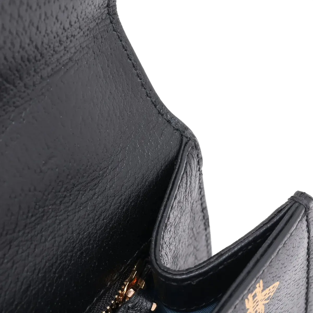 Pre-Loved Sylvie Bee Star Shoulder Bag Bee and Star Print Leather Small with Gold Hardware, Black