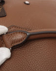 Pre-Loved Tote Tote Leather with Silver Hardware, Brown
