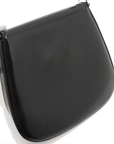 Pre-Loved Cleo Spazzolato Crossbody Bag Leather Small with Silver Hardware, Black
