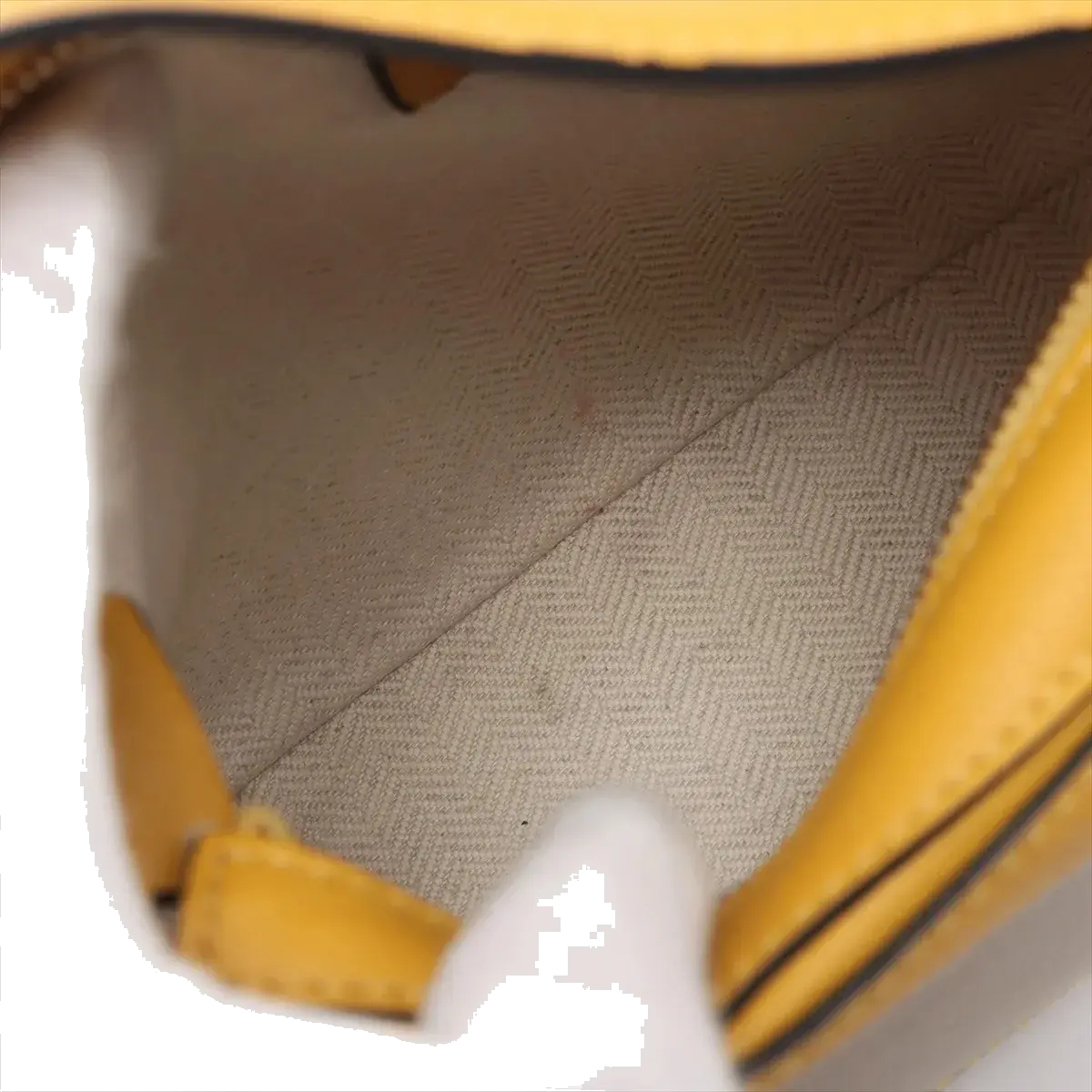 Pre-Loved Puzzle Handbag Leather Mini with Gold Hardware, Yellow, Tan, Cream