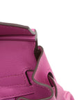 Pre-Loved Birkin Handbag Leather 30 with Palladium Hardware, Magenta Pink