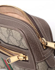 Pre-Loved Ophidia Belt Bag Monogram Coated Canvas Small with Gold Hardware, Beige Ebony