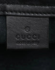 Pre-Loved Logo Print Drawstring Backpack Leather Medium with Black Hardware, Black