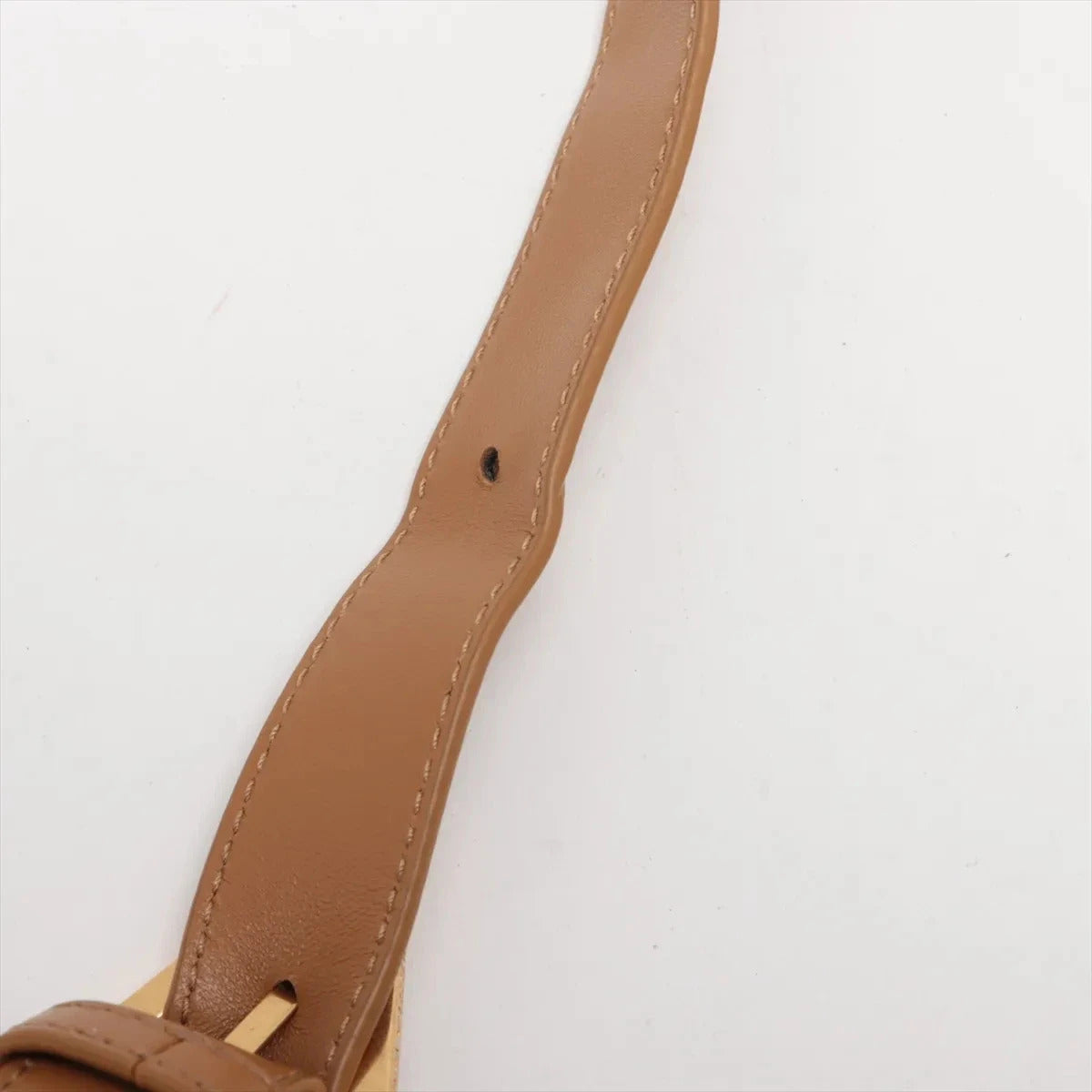Pre-Loved Padded Cassette Crossbody Bag Intrecciato Leather Small with Gold Hardware, Tan