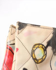 Pre-Loved Graffiti CC Tote Tote Quilted Coated Canvas with Gold Hardware, Multicolor