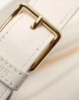 Pre-Loved Heritage Triomphe Hobo Shoulder Bag Leather with Gold Hardware, Cream