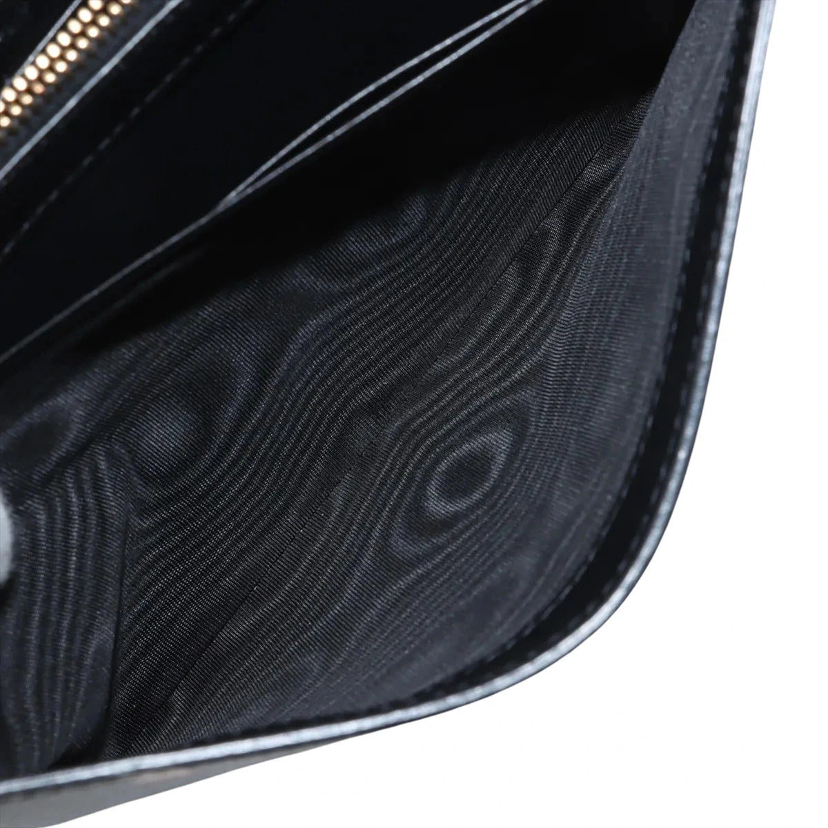 Pre-Loved Kate Chain Wallet Crossbody Bag Lipstick Print Leather Small with Gold Hardware, Black