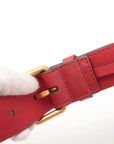 Pre-Loved GG Marmont Matelassé Belt Bag Quilted Leather with Aged Gold Hardware, Red