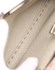 Pre-Loved Peekaboo Selleria Handbag Leather Mini with Silver Hardware, Pink