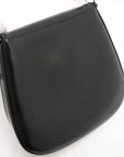 Pre-Loved Cleo Spazzolato Crossbody Bag Leather Small with Silver Hardware, Black