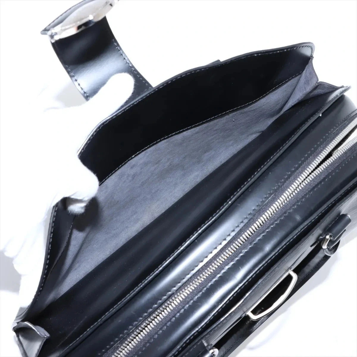 Pre-Loved Pont Neuf Handbag Leather GM with Silver Hardware, Black