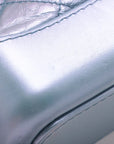 Pre-Loved Gabrielle Shoulder Bag Quilted Leather Small with Mixed Gold and Silver Hardware, Iridescent Blue